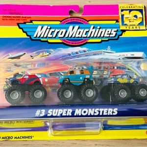 Vintage Micro Machines #3 Super Monsters Set - Galoob 1996 - Sealed / NIB